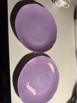 Vintage Pottery Barn Iridescent Bread Plate