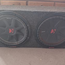 2, 10" Kicker Subwoofers,Box And Amp for $90.00obo