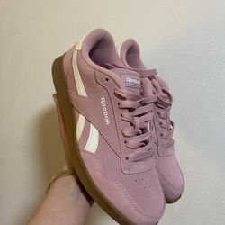 Pink Suede Reebok Sneakers
