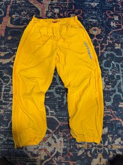 Supreme Full Zip Baggy Warm Up Pants Yellow Size Large SS23
