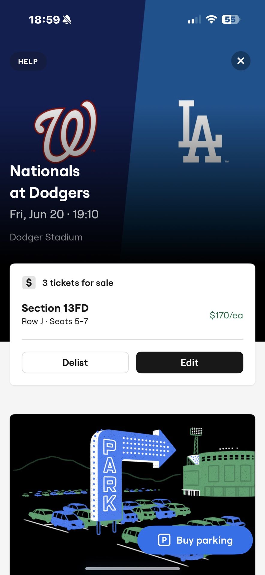 6/20 Dodger Tickets 