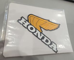 ONE Vintage 1975 to 1984 Honda Fuel Tank Decal Mark/Orange ( 1 NEW Logo)