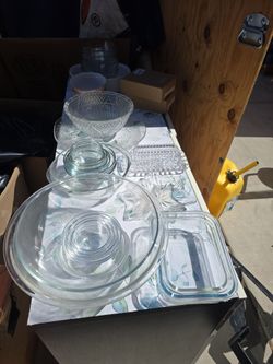 Various size glass containers great for bread making