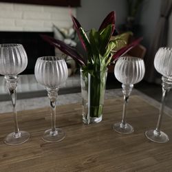 Glass Candle Holder 