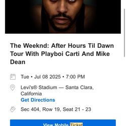 The Weekend: After Hours Til Dawn Tour With Playboy Carti and Mike Dean
