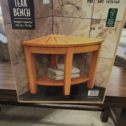 Teak Bench, $49