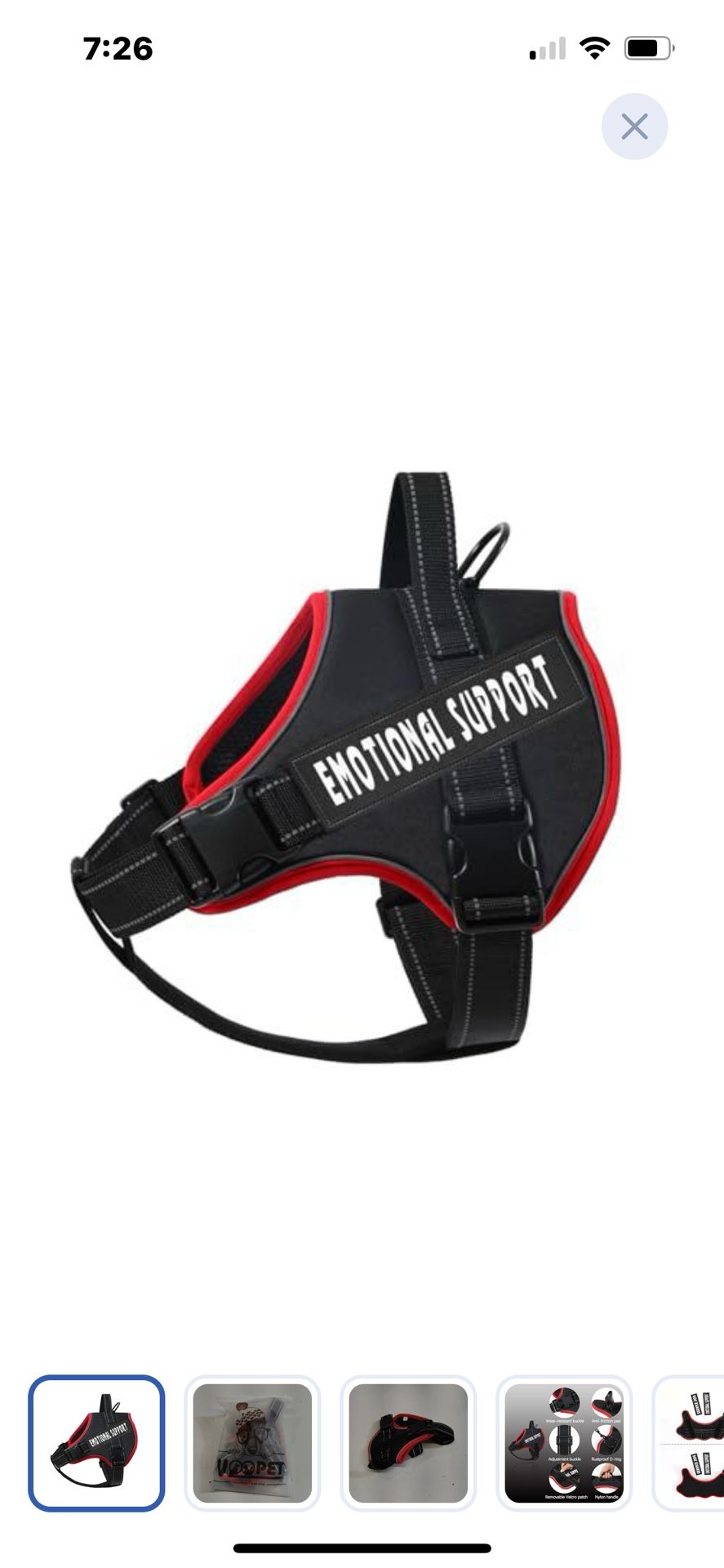 “New”Emotional Support Dog Harness Vest (breathable,adjustable)sz Small