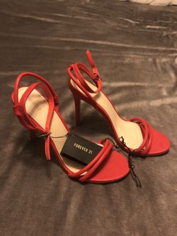 Red Ankle Strap Heels