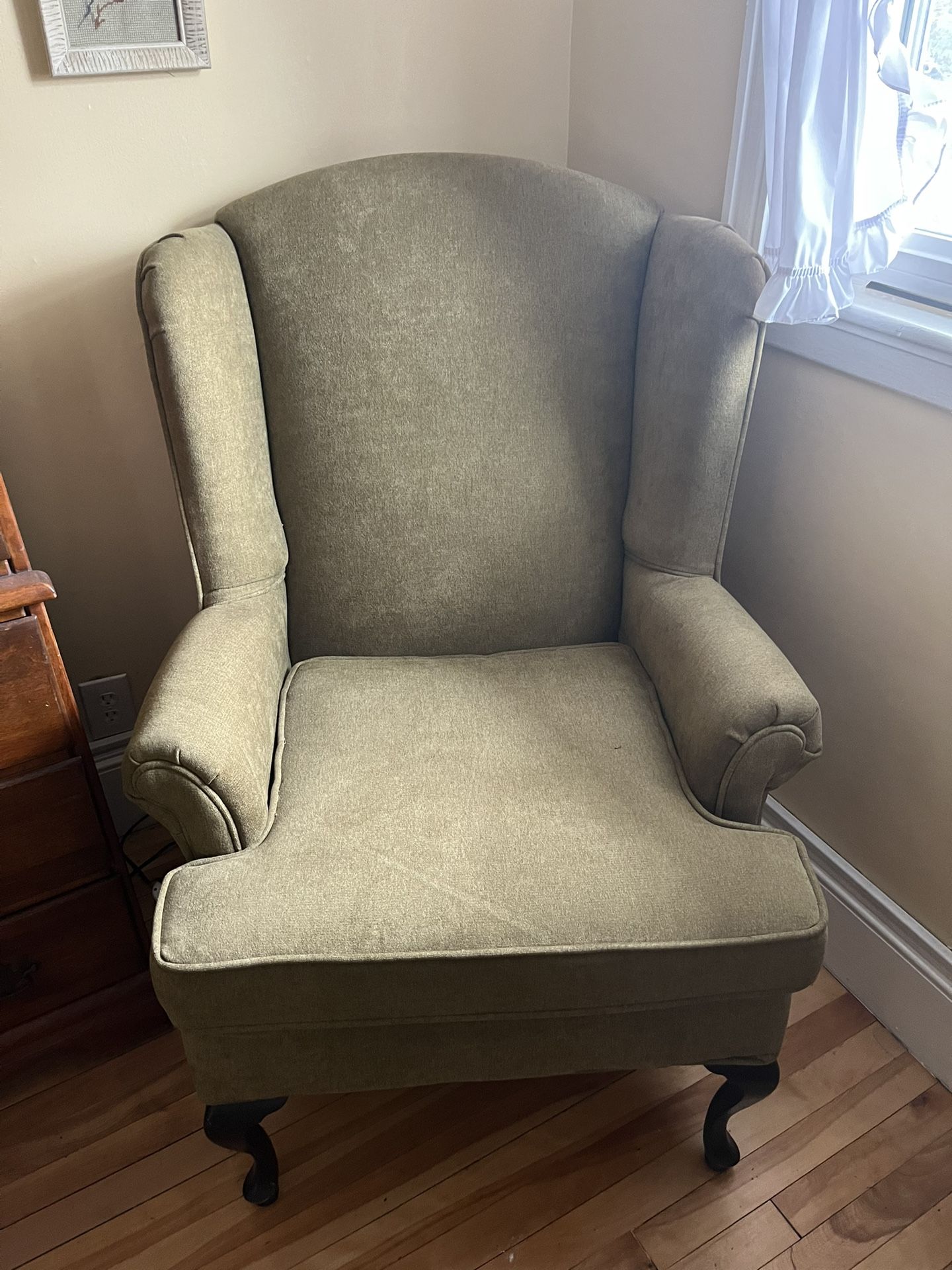 Matching Wingback Green Chairs