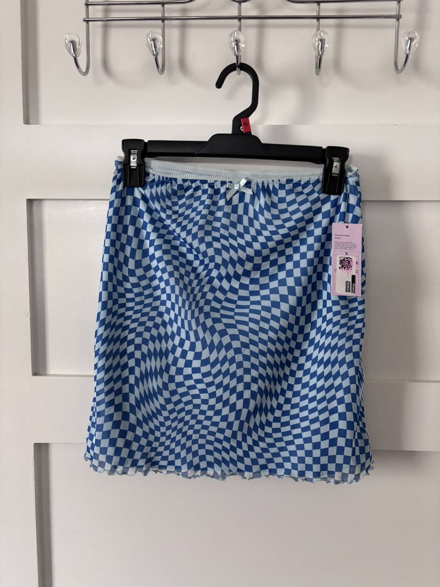 Wild Fable Blue and White Mini Pencil Skirt