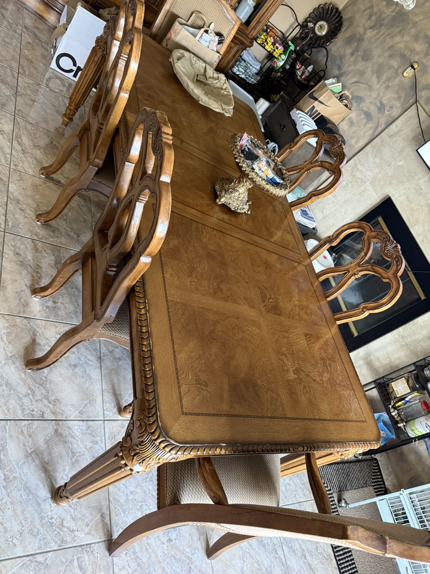 Dining Table And Cabinet Set