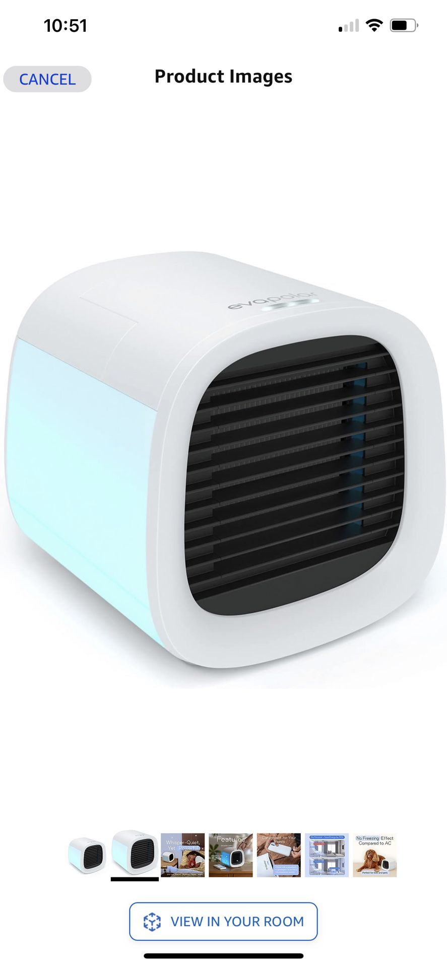Evapolar evaCHILL Portable Air Conditioners / Mini AC Unit / Small Personal Evaporative Air Cooler and Humidifier Fan for Bedroom