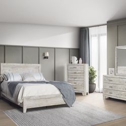 BRAND NEW! 5-PC Rustic Queen  Bedroom Set ✨FREE DELIVERY🚚 DROP OFF✨