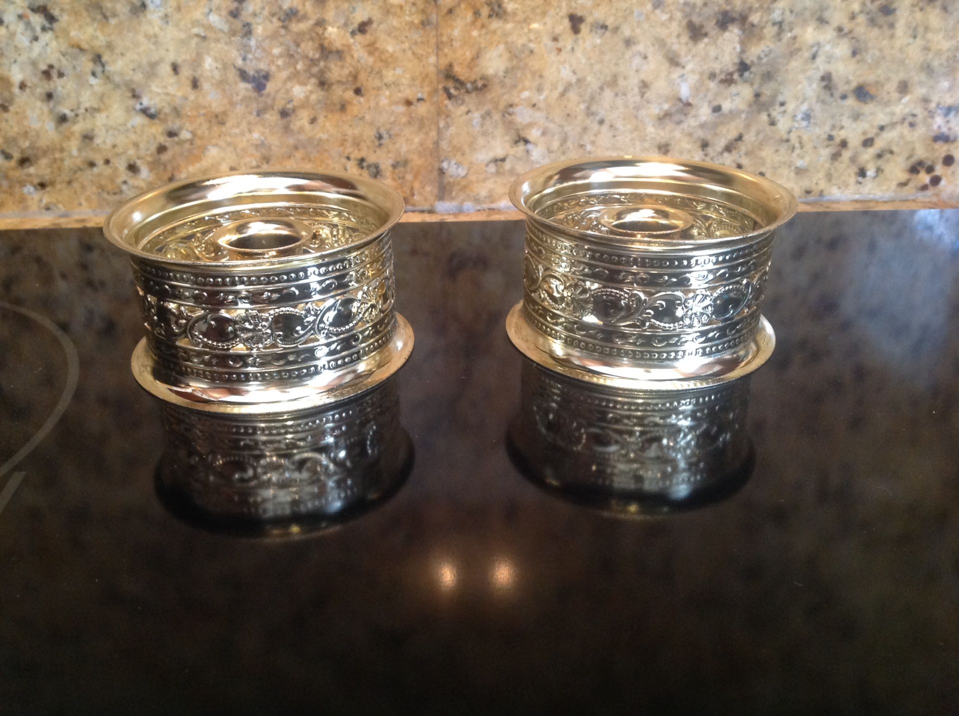 2 Metal Candle Stick Holders