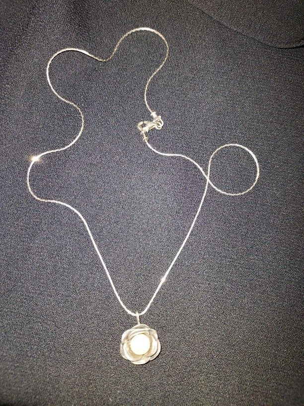 Pearl Necklace 925 STERLING SILVER