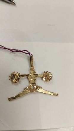 CHEERLEADER 14k CHARM OR PENDANT