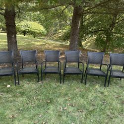 Set of 6 - Summer Classics Outdoor Aluminum Patio Chairs - Stackable
