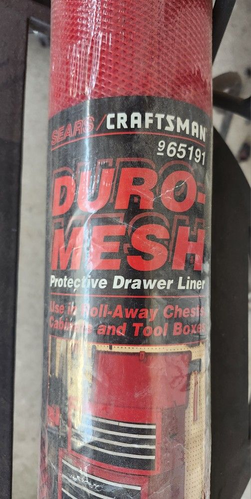 SEARS CRAFTSMAN DURO MESH TOOL BOX DRAWER LINER NON SLIP RED