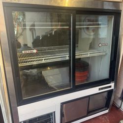 Glass Display Cooler W/ full Playwood Cover