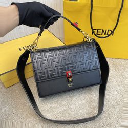 Fendi Black Canvas and Leather Crescent Bag for Sale in Jamaica, NY -  OfferUp