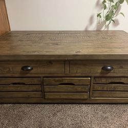 Brown Coffee Table With Storage 