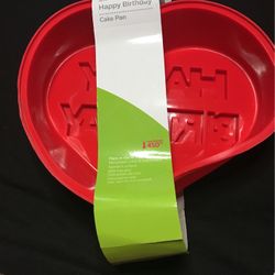 Happy Birthday Silicone Heart Cake Pan 