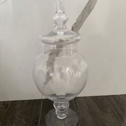 NEW Glass Apothecary Jar With Lid 6x15 In $25 Each , I Have 2