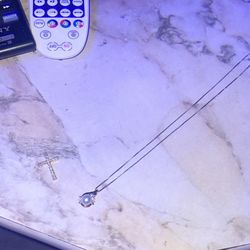 Pearl Necklace And Cross Pendant