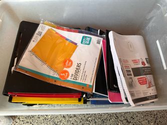 Mixed School Supplies Lot – Binders, Dividers, Notebooks
