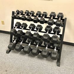 New Dumbbells Set 5-50 Lbs With Rack 