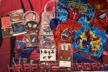 Spider Man Birthday Party Decoration Supplies. 