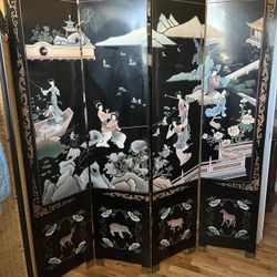 Asian, Unique, Inlaid Room Divider