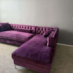 Suede Purple Sectional