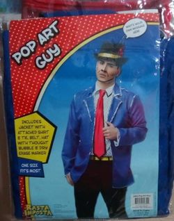 Pop art guy costume mens one size firs most