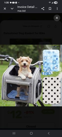Dog basket for bike or for carrier