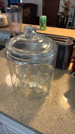 Large Glass Cookie Jar with Lid