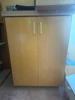 Two-Door Wood Storage Cabinet