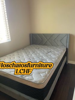 New Queen size bed frame with mattress