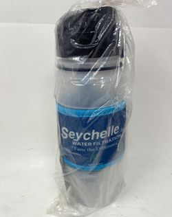 Seychelle Standard Filter 28 oz Flip Top Water Filtration Bottle BPA Free Blue