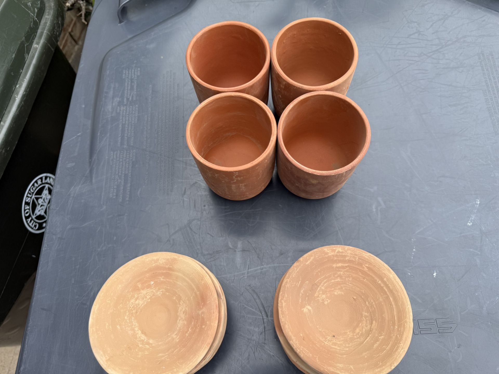 Clay Cups And Small Bowls 