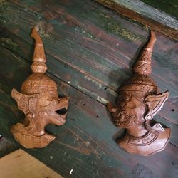 Vintage Wooden Statues 