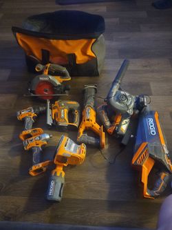 Set of ridgid  power tools
