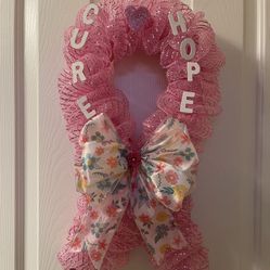 Cancer Wreath Made With Mesh