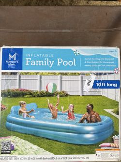 Member's Mark Inflatable Family Pool 10 Ft (New in Box)