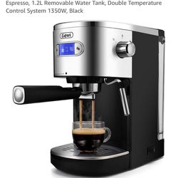 Gevi Espresso Machines 20 Bar Fast Heating Automatic Cappuccino Coffee Maker with Foaming Milk Frother Wand for Espresso, 1.2L Removable Water Tank, D