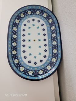 Vintage Block Hearthstone "Potpourri" Oval Serving Platter
