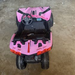 Pink 12V Kids Ride-On Sports Car – 2 Seater!