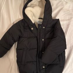 Kids Unisex Black Puffer Jacket 