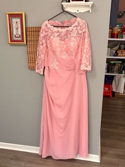 Pink Lace Evening Dress Chest Size 42 Padded Chest