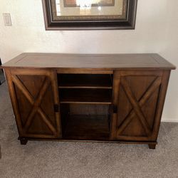 Solid Wood Farm Style Tv Stand 